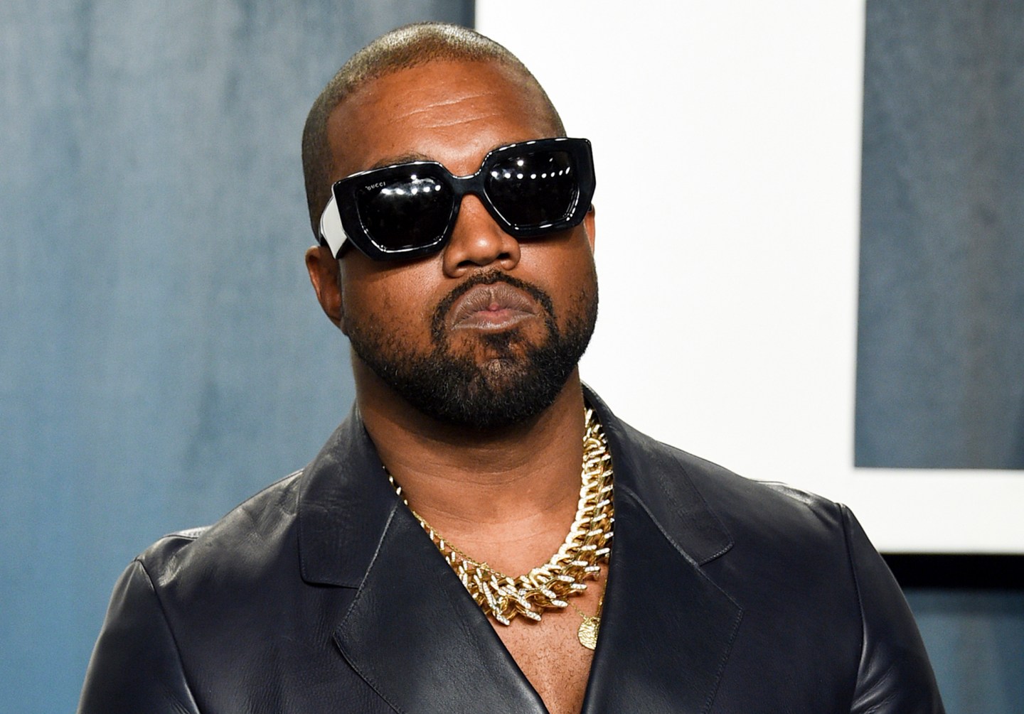 Kanye West arrives at the Vanity Fair Oscar Party on Feb. 9, 2020, in Beverly Hills, Calif.