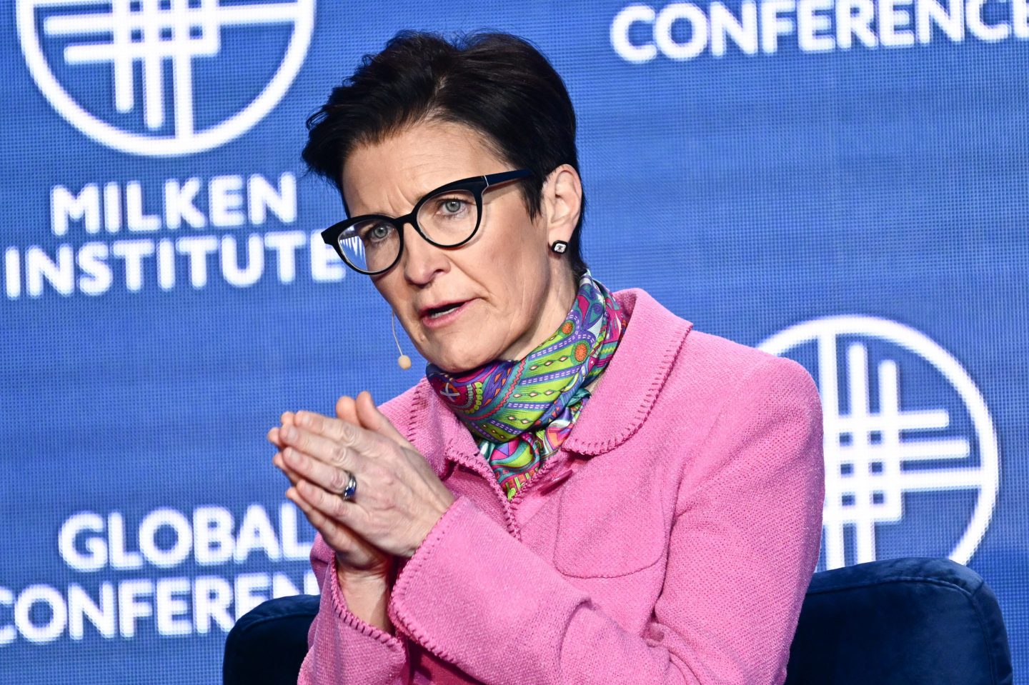 Jane Fraser, CEO of Citi, speaks during the Milken Institute Global Conference in Beverly Hills, California, on May 1, 2023. (Photo by Patrick T. Fallon / AFP) (Photo by PATRICK T. FALLON/AFP via Getty Images)