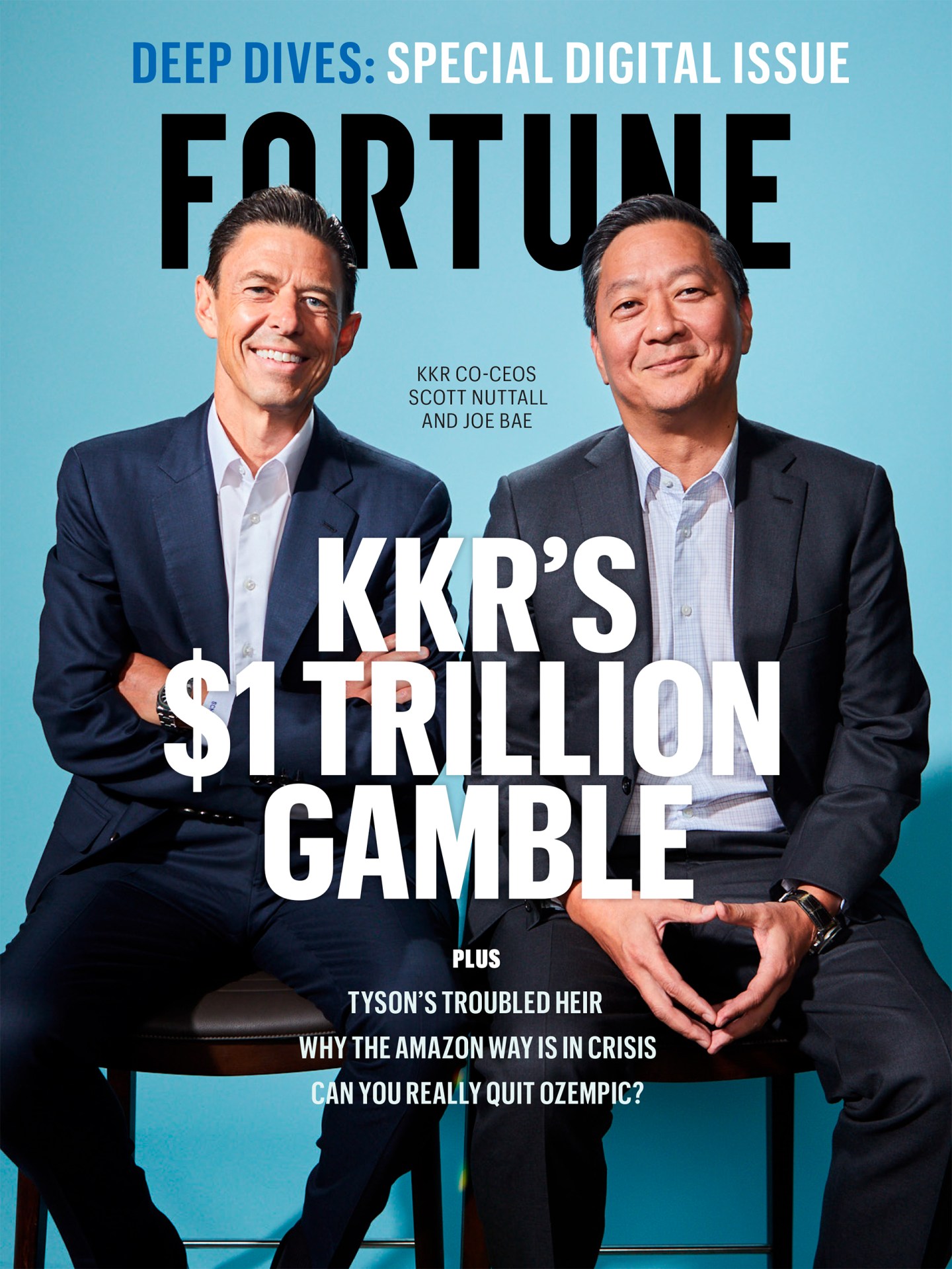 Scott Nuttall and Joe Bae, Co-CEO&#8217;s of KKR<br />
Patrick James Miller for Fortune