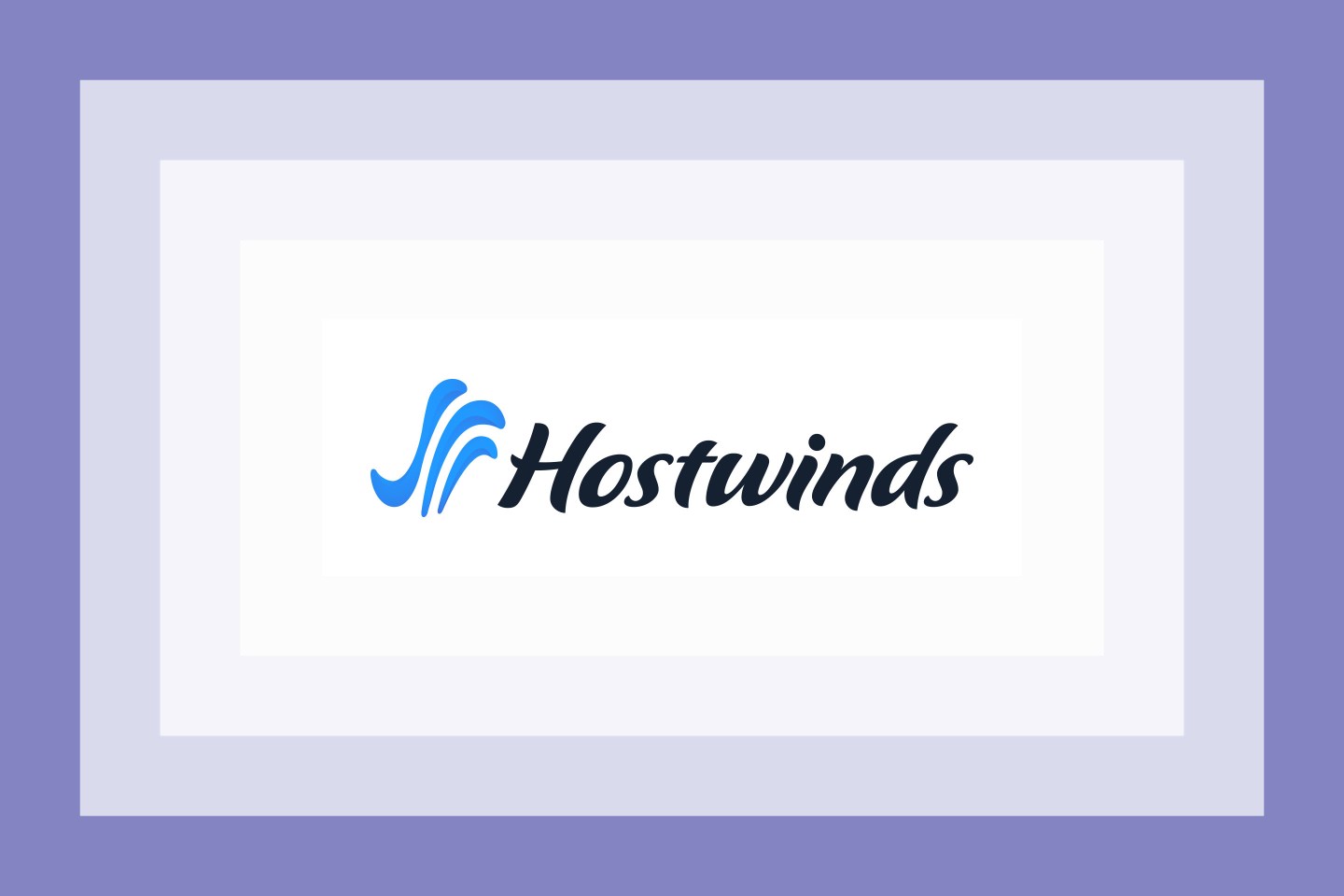 The Hostwinds logo on a graphic frame.