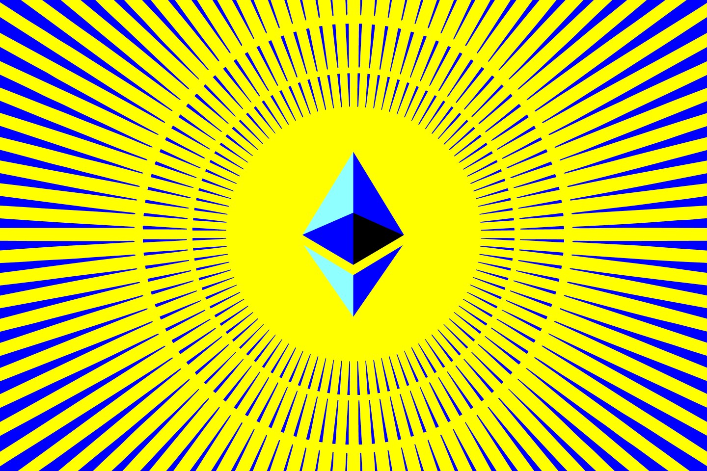 Illustration showing the Ethereum symbol