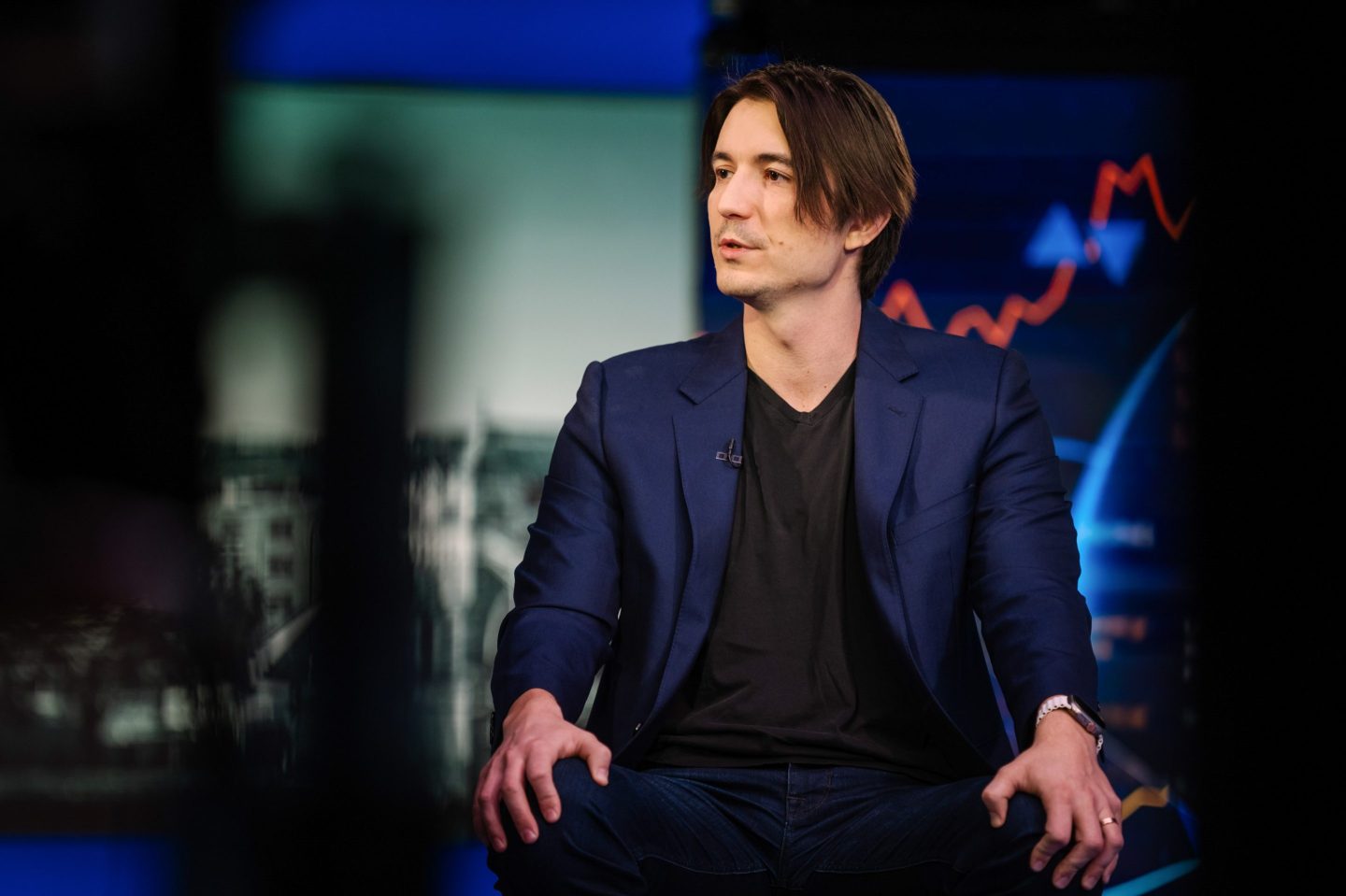 Robinhood CEO Vlad Tenev speaks to Bloomberg in Nov. 2023.