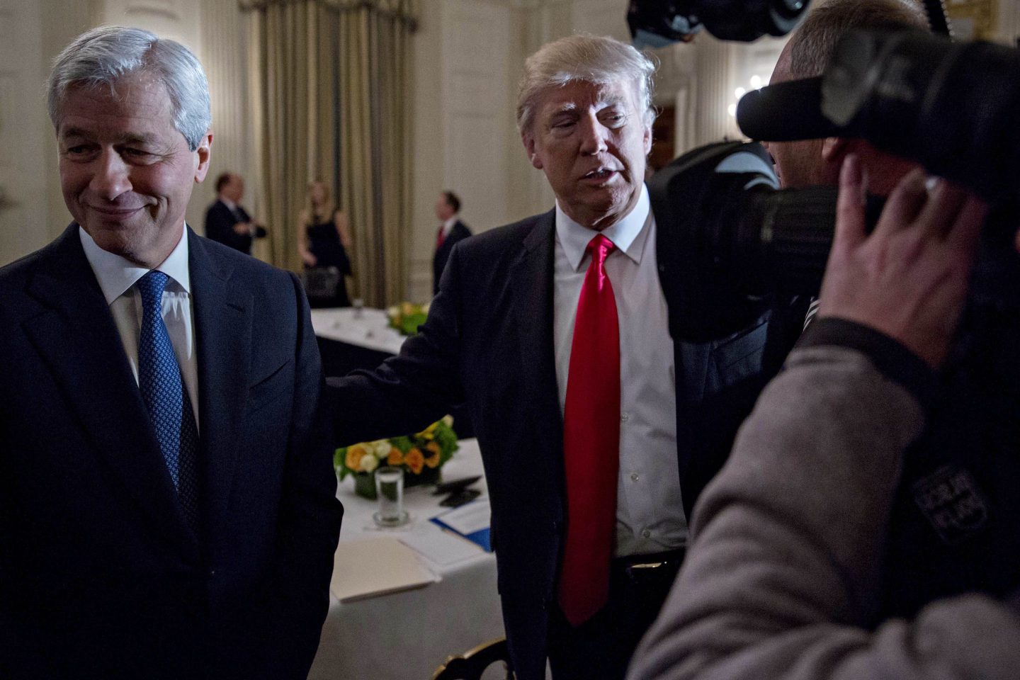 Jamie Dimon and Donald Trump