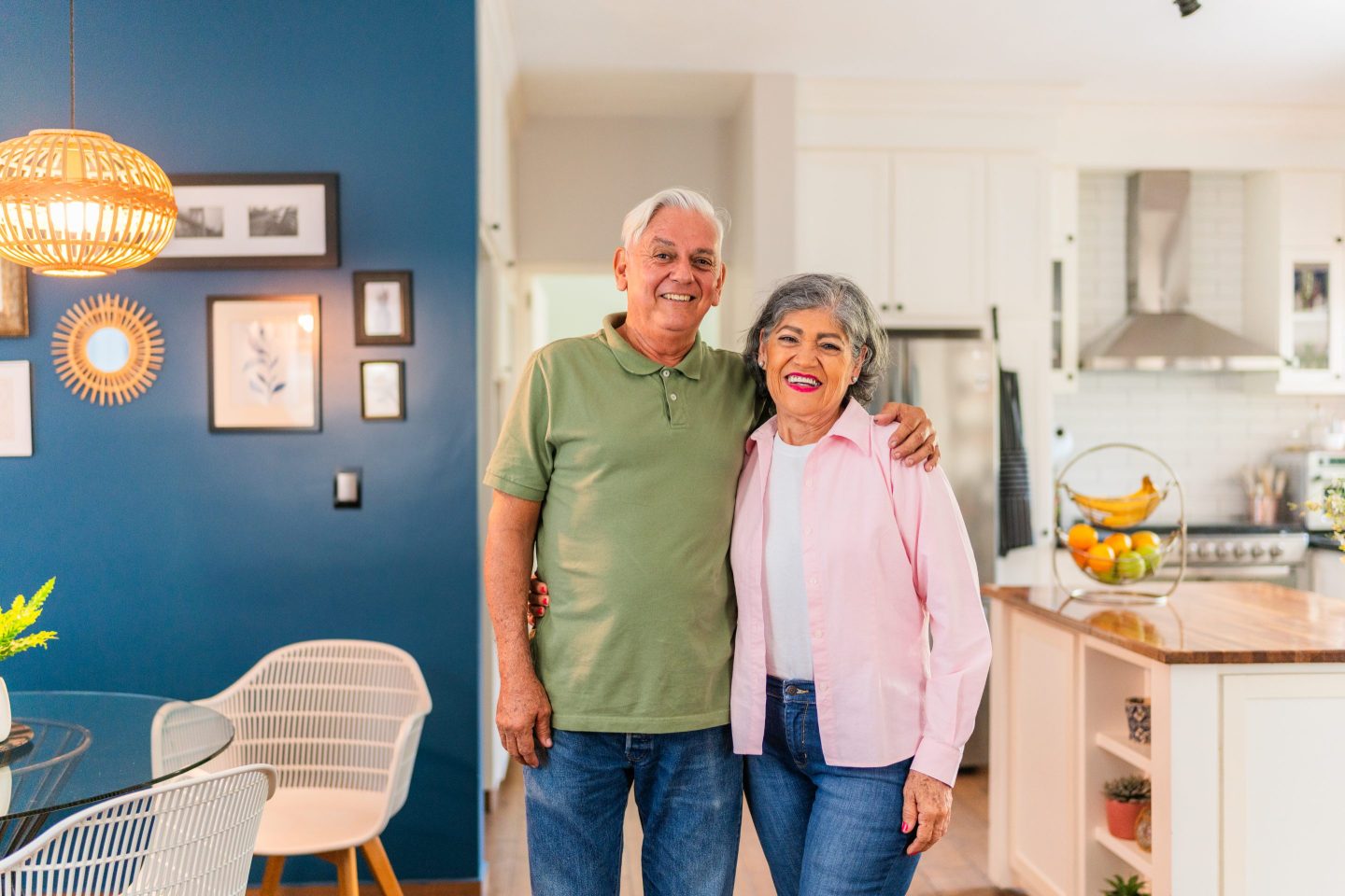 Portrait of senior couple at home