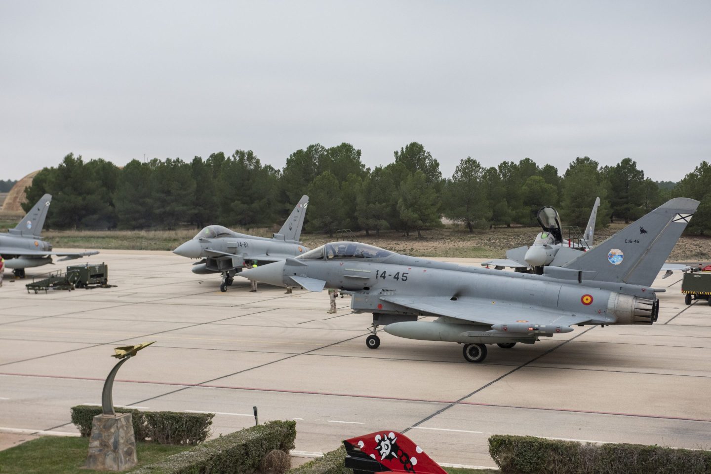 Eurofighter Typhoon heading to the Mihail Kogalniceanu Air Base in Constanta, Romania