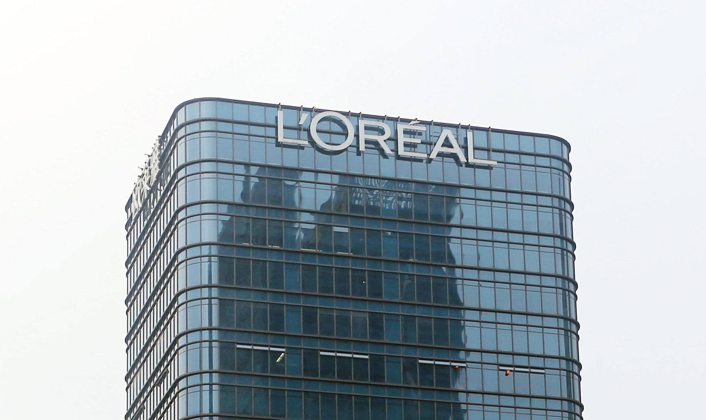 View of the L&#039;Oreal office building in Shanghai, China, on February 4, 2025. (Photo by Costfoto/NurPhoto via Getty Images)