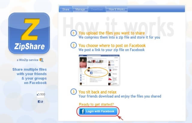 ZipShare 讓你輕鬆分享各種檔案至 Facebook