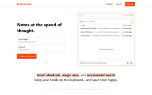 Notational 免費線上筆記服務，支援鍵盤快速鍵操作及自動儲存功能