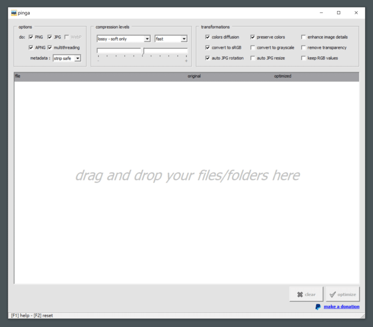 pingo 免費 Windows 圖片最佳化工具，支援 JPG、PNG 等格式無損壓縮