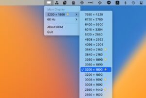 RDM 可快速調整、設定 Mac 顯示器解析度的免費工具