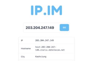 IP.IM：快速精準查詢 IP 位址的免費工具，支援終端機指令