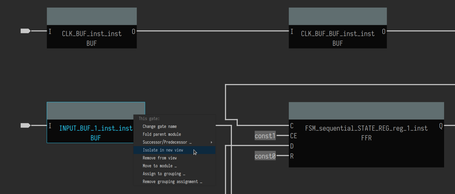 Cone View Context Menu