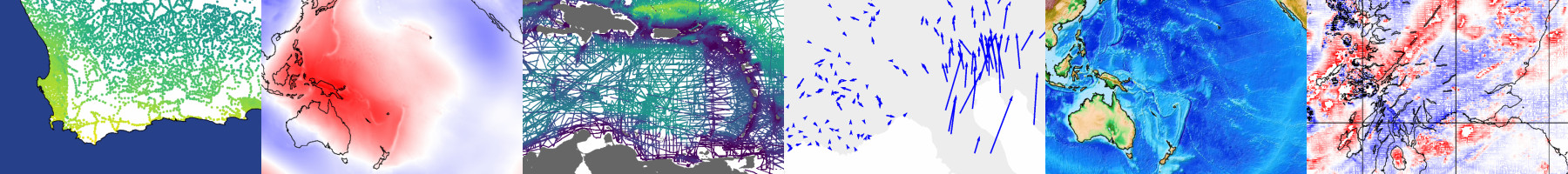 Banner showing small sections of some of the datasets present in the collection