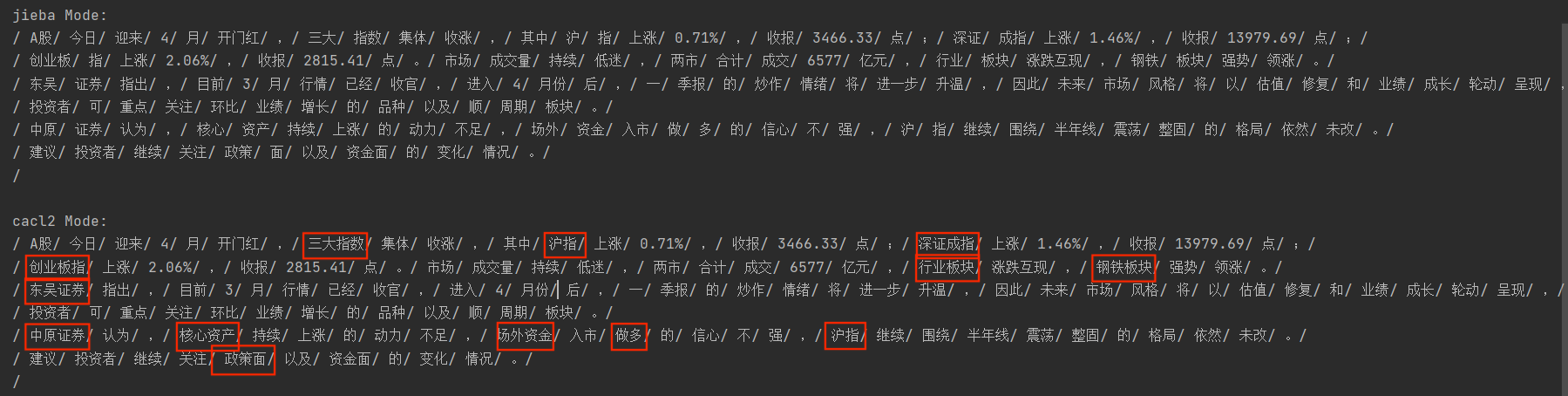 Compare CaCl2 and Jieba dictionary