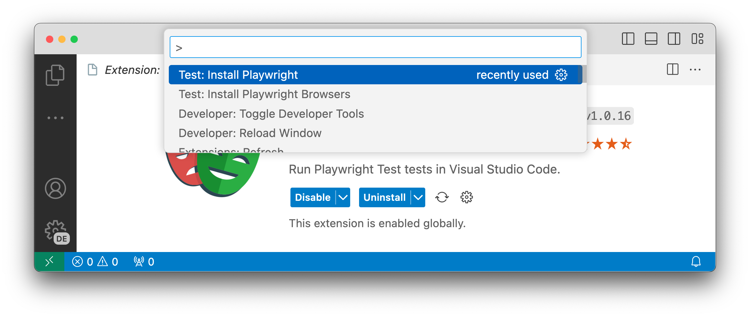 install playwright