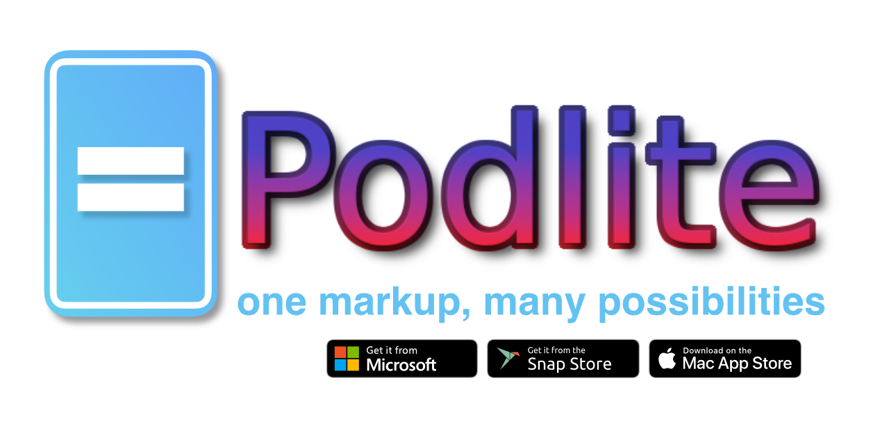 Podlite - open-source pod6 markup language editor