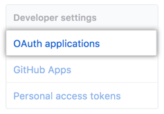 OAuth Apps section