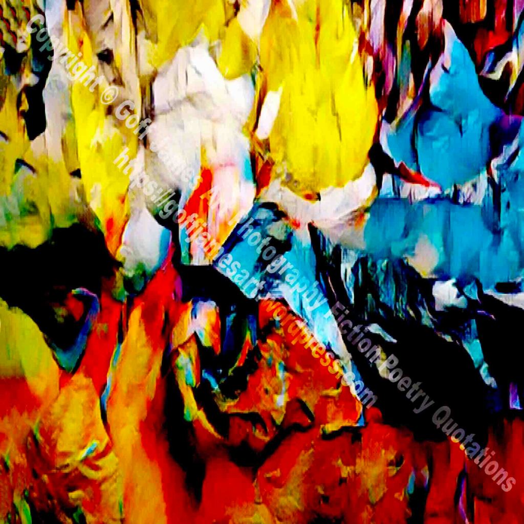 The image depicts an abstract landscape work with the title Eruption 1. It is visually aggressive in a compelling way, using saturated colour and heavy abstraction to create immediate impact.
Eruption is a vibrant dynamic abstract piece with bold colour choices.
The work is a confrontational abstract image with strong colour relationships and a compelling sense of motion.
The piece has presence, and its refusal to settle into easy legibility gives it a memorable, instinctive quality.