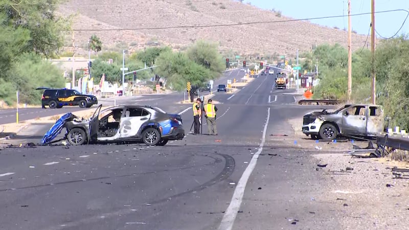 A serious crash closed Carefree Highway early Sunday morning.