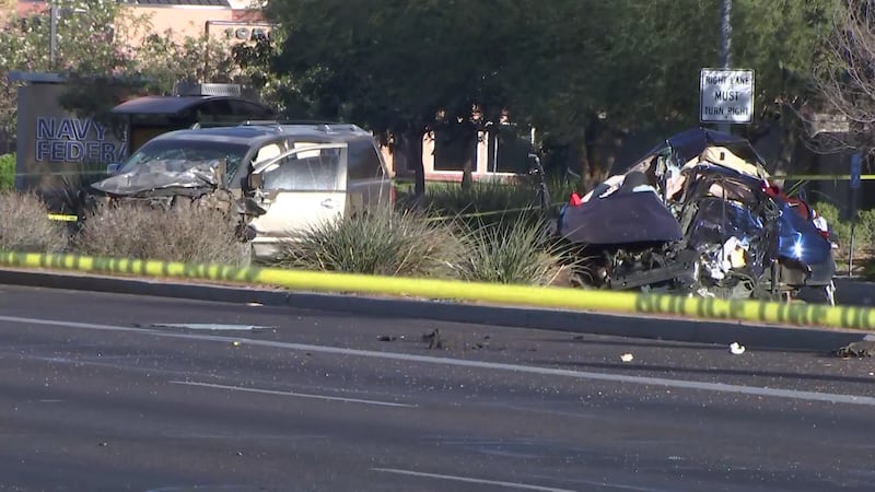 A deadly crash shut down Bell Road in north Phoenix early Sunday morning.