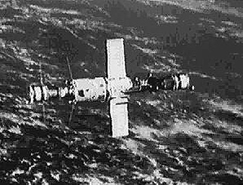 Salyut 6 with docked Soyuz and Progress spacecraft