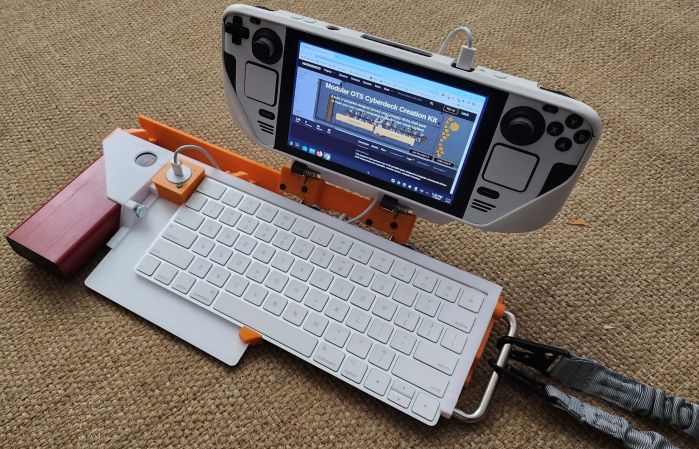 Cyberdeck on a table