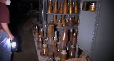 The Tektronix ceramic CRT molds underneath Building 13.