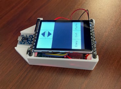 A DIY mouse with a large touch screen.