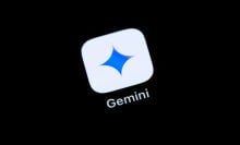 Google Gemini logo against black background