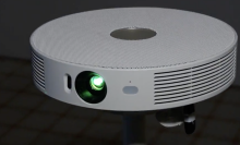 A closeup of the LG Projector