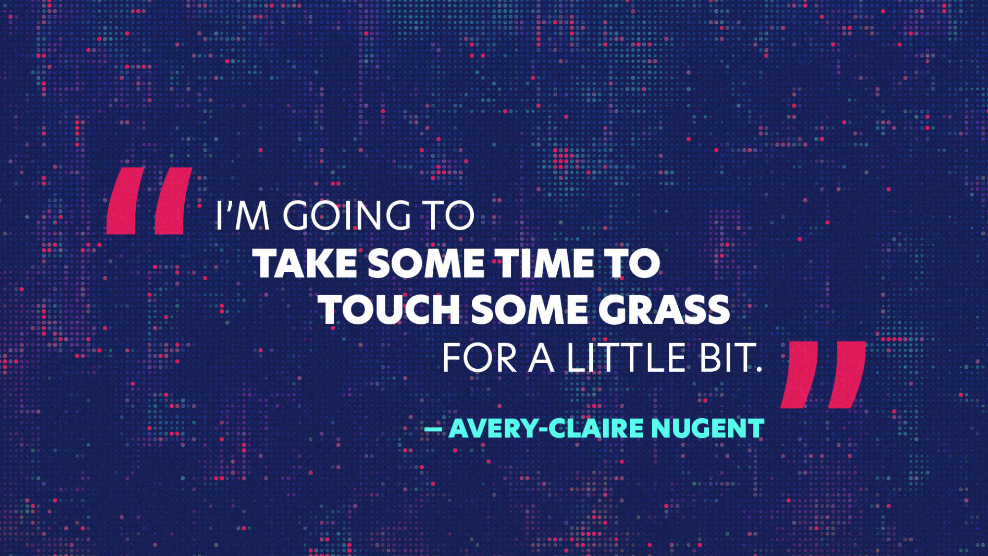 A quote from Avery-Claire Nugent on a purple background 