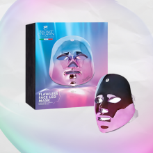 led anti-aging face mask next to box