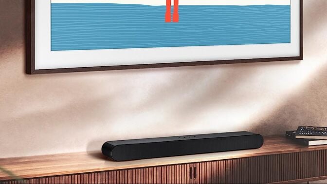 Samsung HW-S60B 3.1ch Soundbar on entertainment stand