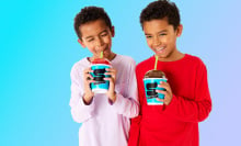 Kids drinking Slurpees