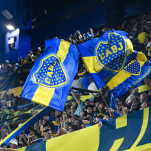 Fans of Boca Juniors cheer