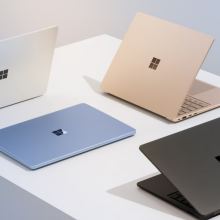 four colors of the 2024 microsoft surface laptop