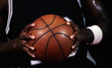 Basketball in hands