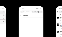 Threads screenshots showing how to search.