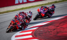 Francesco Bagnaia of Italy and Ducati Lenovo Team wins the Sprint race