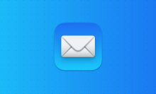 The Apple Mail logo on a blue background.