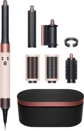 a dyson airwrap long complete styler with included accessories and carrying case