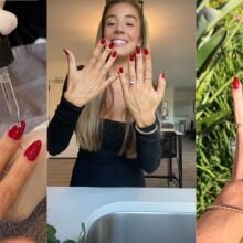 TikTok screenshots of red nails.