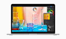 an m2 apple macbook air running image-editing software