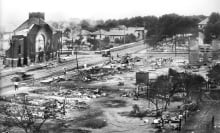 Tulsa, Oklahoma after the race massacre (destroyed buildings)