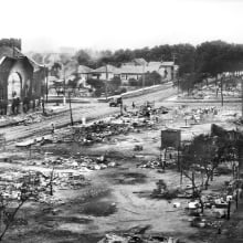 Tulsa, Oklahoma after the race massacre (destroyed buildings)