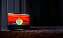 Google Chrome logo on laptop