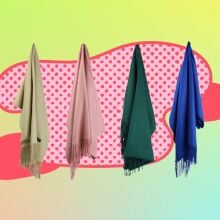 Lavisha Cashmere Shawls on a colorful background.