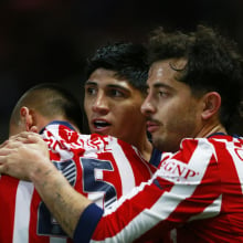 Alan Pulido of Chivas celebrate