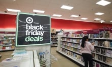 A woman shops at a Target store in Chicago on November 26, 2024, ahead of the Black Friday shopping day.