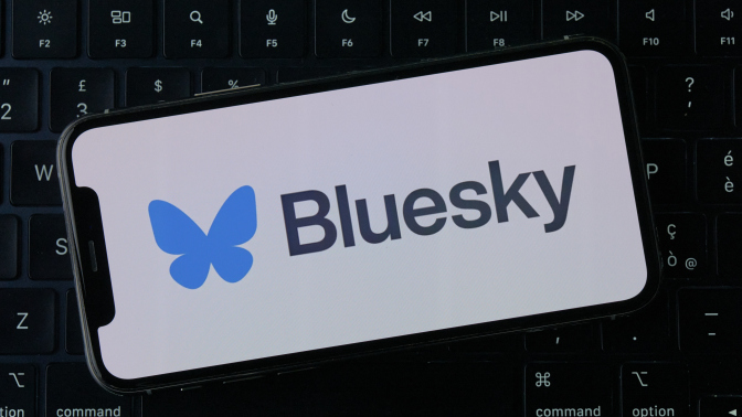 The image shows the logo of Bluesky